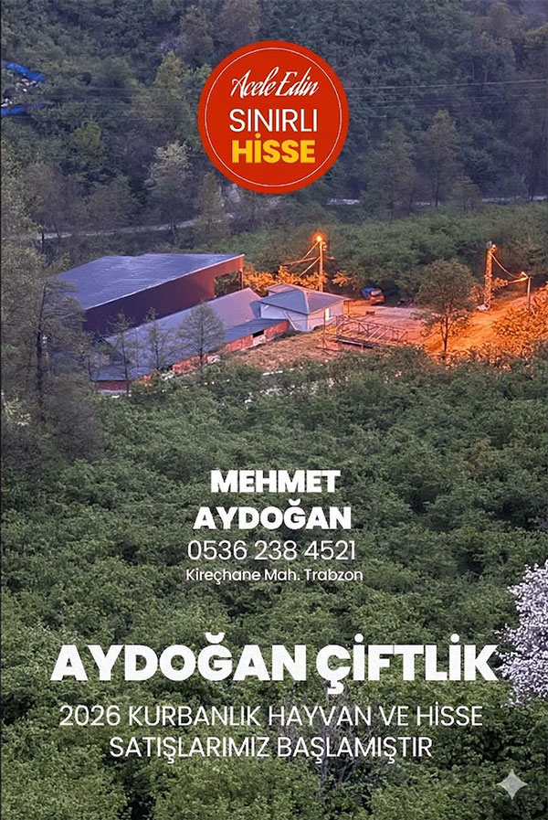 Trabzon Kurban Satışı - Aydoğan Çiftlik Kurbanlık Büyükbaş Hayvanlar